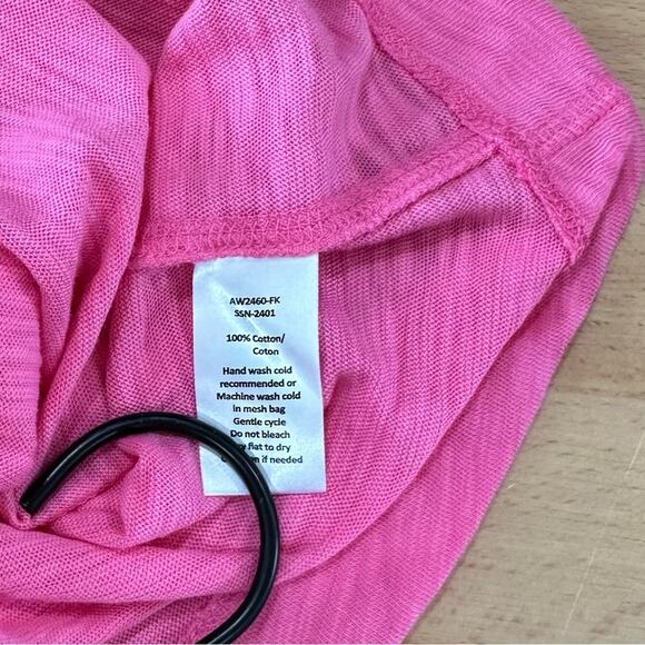 ATM Slub Jersey Cotton Tank Dress Mini Lotus Pink Barbie Beach size Medium - Picture 8 of 8